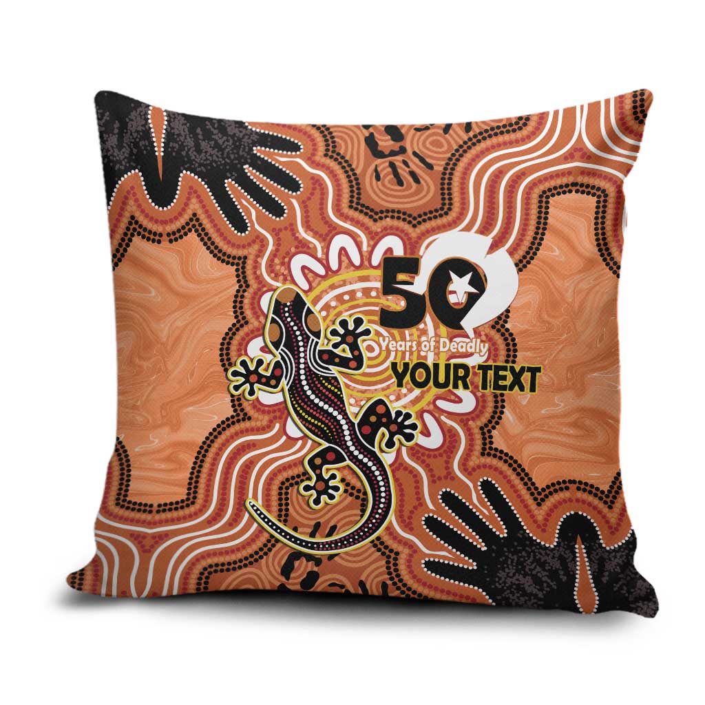 Personalised Australia Lizard NAIDOC Week 2026 Pillow Cover 50 Years of Deadly Aboriginal Art