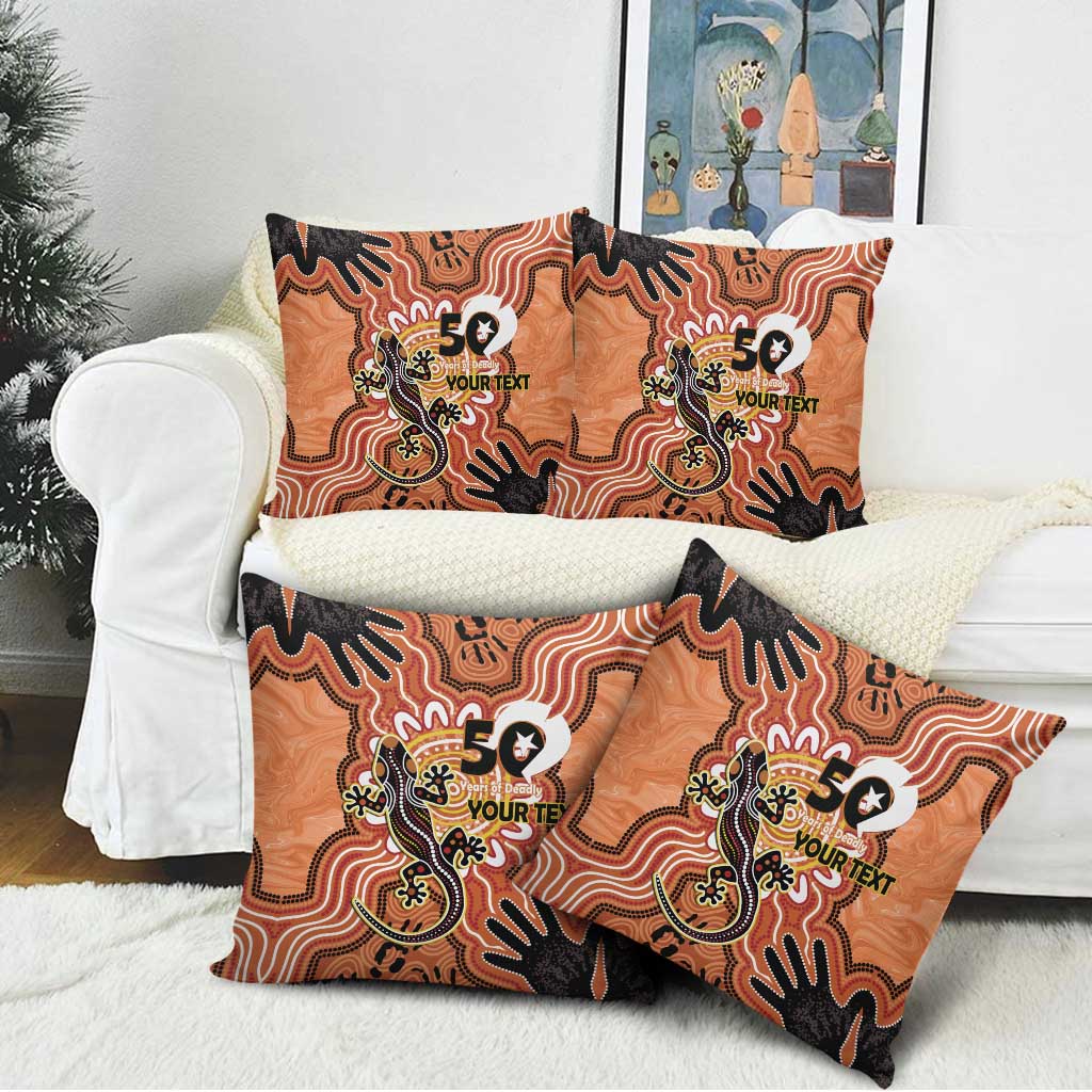 Personalised Australia Lizard NAIDOC Week 2026 Pillow Cover 50 Years of Deadly Aboriginal Art