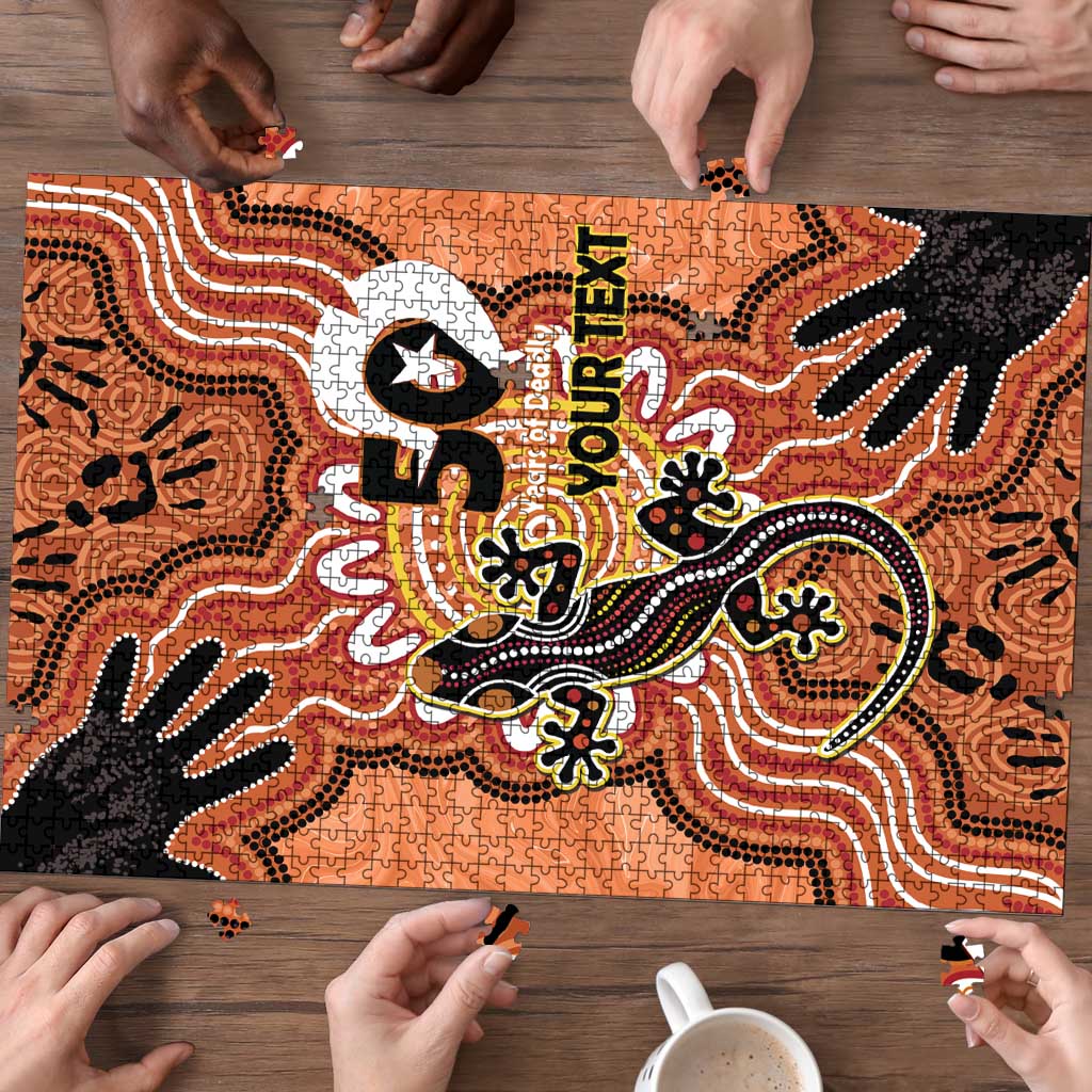 Personalised Australia Lizard NAIDOC Week 2026 Puzzle 50 Years of Deadly Aboriginal Art