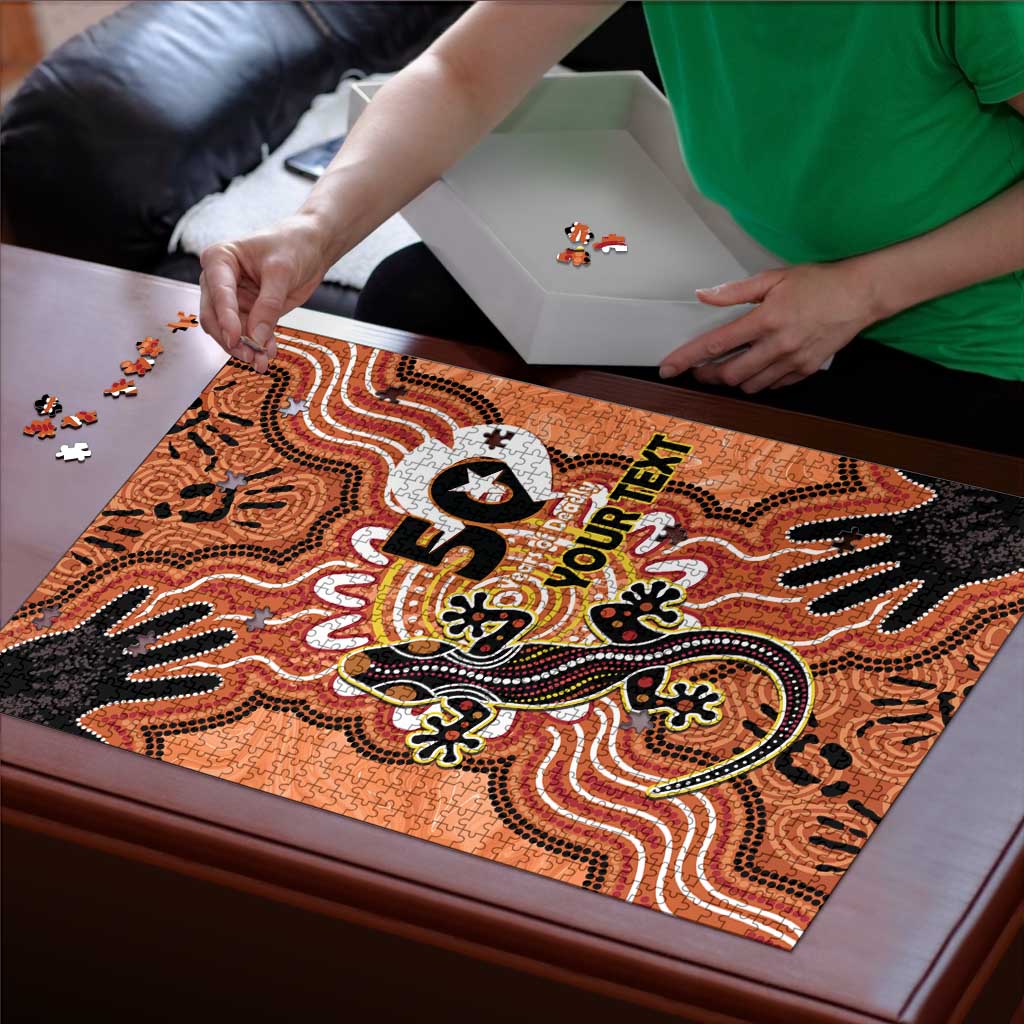 Personalised Australia Lizard NAIDOC Week 2026 Puzzle 50 Years of Deadly Aboriginal Art