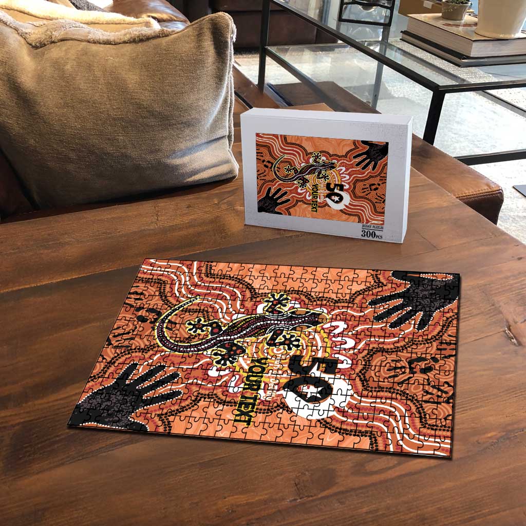 Personalised Australia Lizard NAIDOC Week 2026 Puzzle 50 Years of Deadly Aboriginal Art
