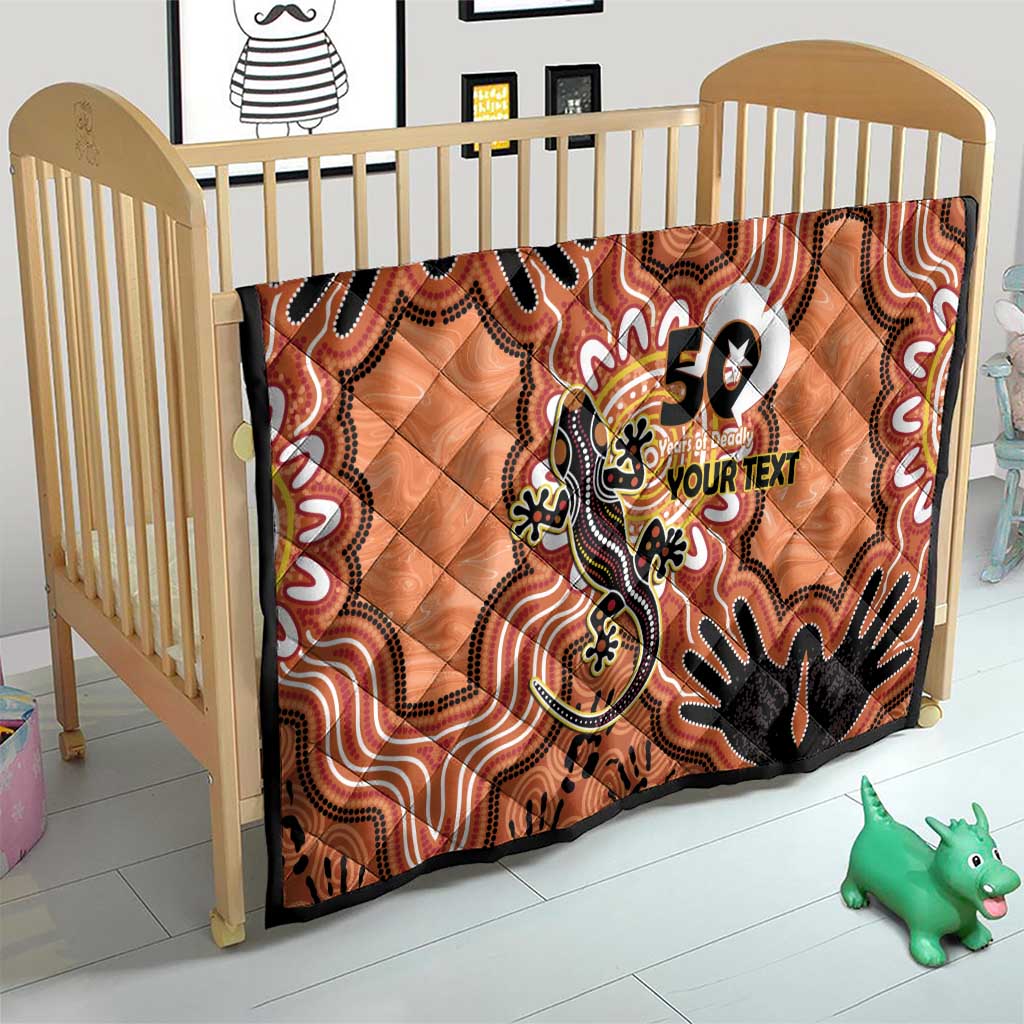 Personalised Australia Lizard NAIDOC Week 2026 Quilt 50 Years of Deadly Aboriginal Art