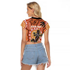Personalised Australia Lizard NAIDOC Week 2026 Raglan Cropped T Shirt 50 Years of Deadly Aboriginal Art