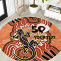 Personalised Australia Lizard NAIDOC Week 2026 Round Carpet 50 Years of Deadly Aboriginal Art