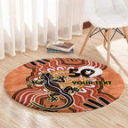 Personalised Australia Lizard NAIDOC Week 2026 Round Carpet 50 Years of Deadly Aboriginal Art