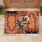 Personalised Australia Lizard NAIDOC Week 2026 Rubber Doormat 50 Years of Deadly Aboriginal Art