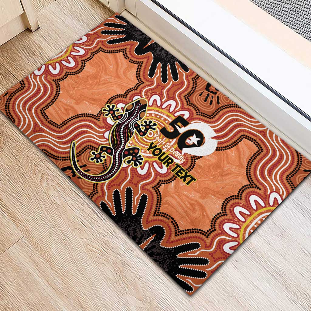 Personalised Australia Lizard NAIDOC Week 2026 Rubber Doormat 50 Years of Deadly Aboriginal Art
