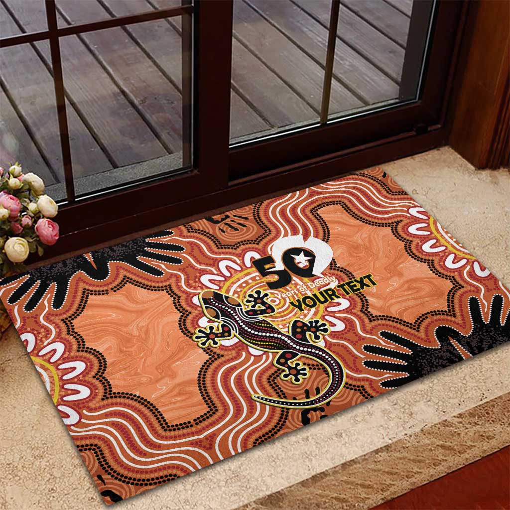 Personalised Australia Lizard NAIDOC Week 2026 Rubber Doormat 50 Years of Deadly Aboriginal Art