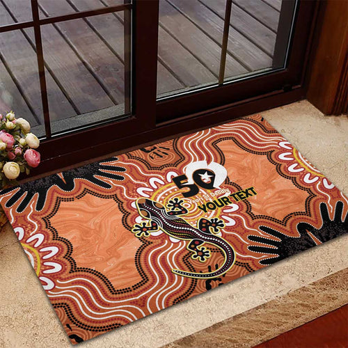 Personalised Australia Lizard NAIDOC Week 2026 Rubber Doormat 50 Years of Deadly Aboriginal Art