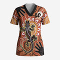 Personalised Australia Lizard NAIDOC Week 2026 Scrub Top 50 Years of Deadly Aboriginal Art