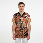 Personalised Australia Lizard NAIDOC Week 2026 Scrub Top 50 Years of Deadly Aboriginal Art