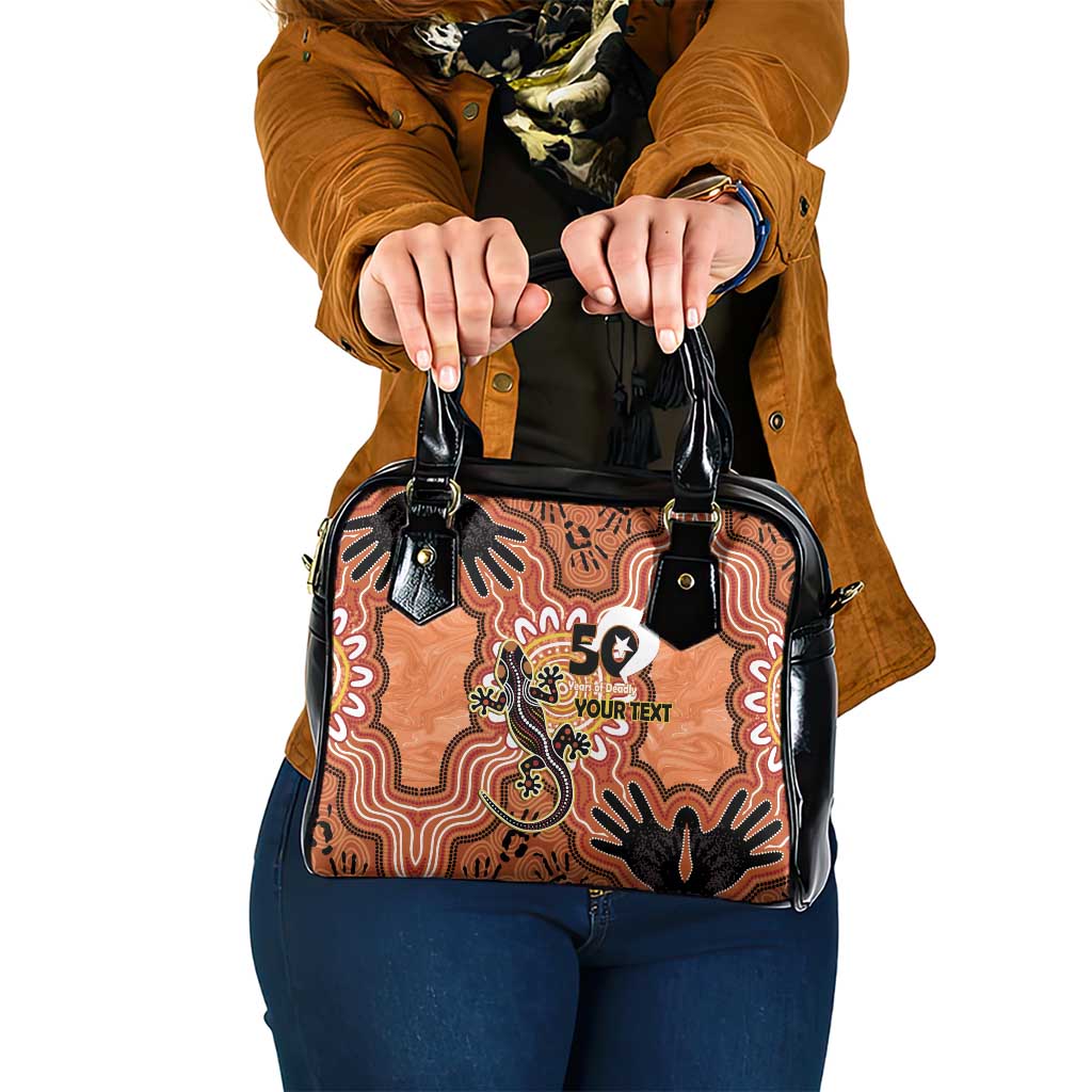 Personalised Australia Lizard NAIDOC Week 2026 Shoulder Handbag 50 Years of Deadly Aboriginal Art