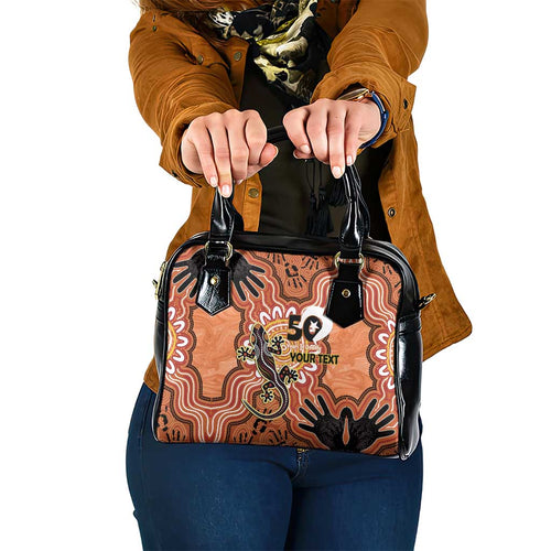 Personalised Australia Lizard NAIDOC Week 2026 Shoulder Handbag 50 Years of Deadly Aboriginal Art