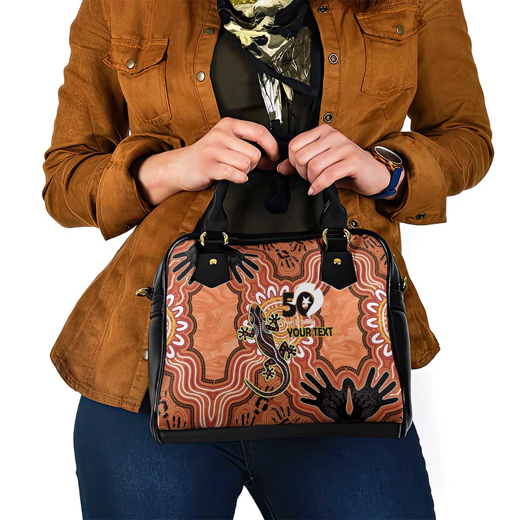 Personalised Australia Lizard NAIDOC Week 2026 Shoulder Handbag 50 Years of Deadly Aboriginal Art