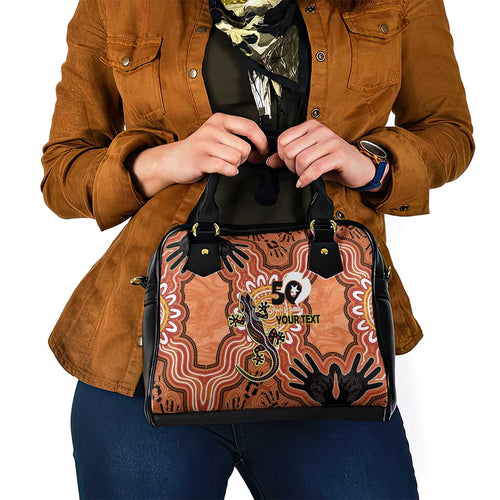 Personalised Australia Lizard NAIDOC Week 2026 Shoulder Handbag 50 Years of Deadly Aboriginal Art