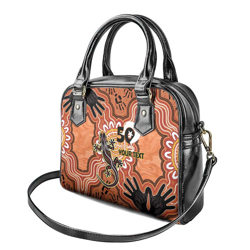 Personalised Australia Lizard NAIDOC Week 2026 Shoulder Handbag 50 Years of Deadly Aboriginal Art
