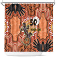 Personalised Australia Lizard NAIDOC Week 2026 Shower Curtain 50 Years of Deadly Aboriginal Art