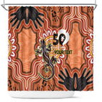 Personalised Australia Lizard NAIDOC Week 2026 Shower Curtain 50 Years of Deadly Aboriginal Art