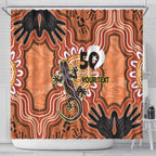 Personalised Australia Lizard NAIDOC Week 2026 Shower Curtain 50 Years of Deadly Aboriginal Art