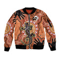 Personalised Australia Lizard NAIDOC Week 2026 Sleeve Zip Bomber Jacket 50 Years of Deadly Aboriginal Art