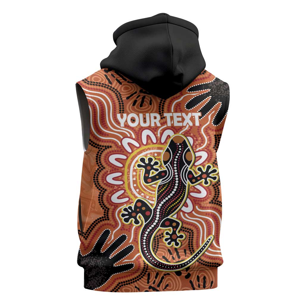 Personalised Australia Lizard NAIDOC Week 2026 Sleeveless Hoodie 50 Years of Deadly Aboriginal Art