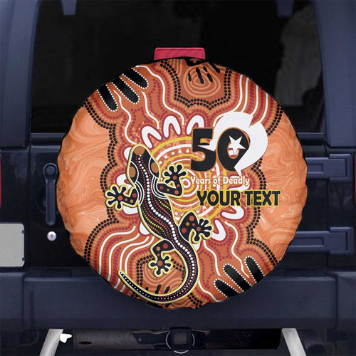 Personalised Australia Lizard NAIDOC Week 2026 Spare Tire Cover 50 Years of Deadly Aboriginal Art