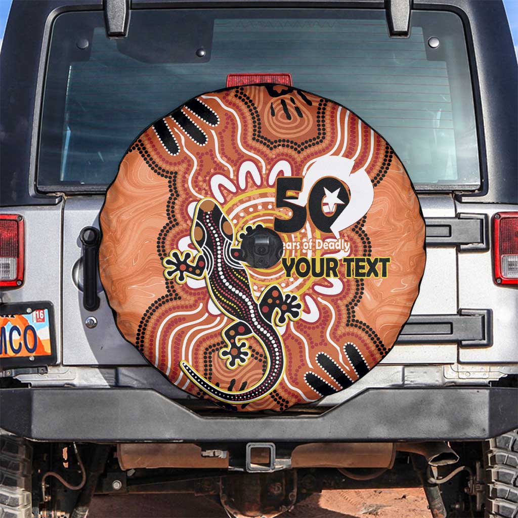 Personalised Australia Lizard NAIDOC Week 2026 Spare Tire Cover 50 Years of Deadly Aboriginal Art