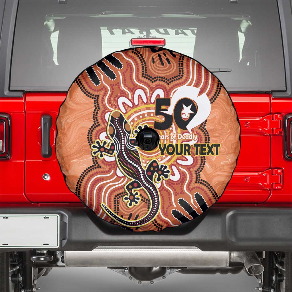 Personalised Australia Lizard NAIDOC Week 2026 Spare Tire Cover 50 Years of Deadly Aboriginal Art