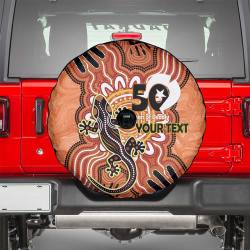 Personalised Australia Lizard NAIDOC Week 2026 Spare Tire Cover 50 Years of Deadly Aboriginal Art