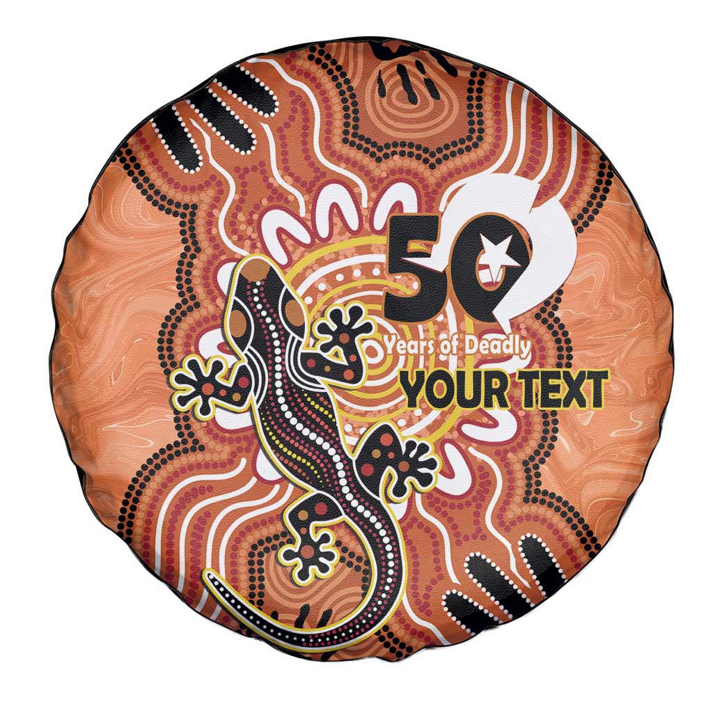 Personalised Australia Lizard NAIDOC Week 2026 Spare Tire Cover 50 Years of Deadly Aboriginal Art