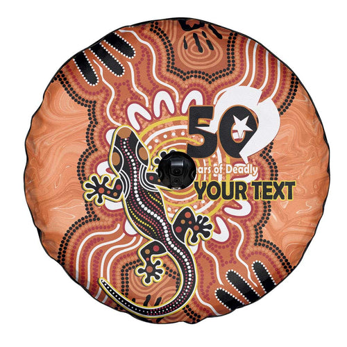 Personalised Australia Lizard NAIDOC Week 2026 Spare Tire Cover 50 Years of Deadly Aboriginal Art