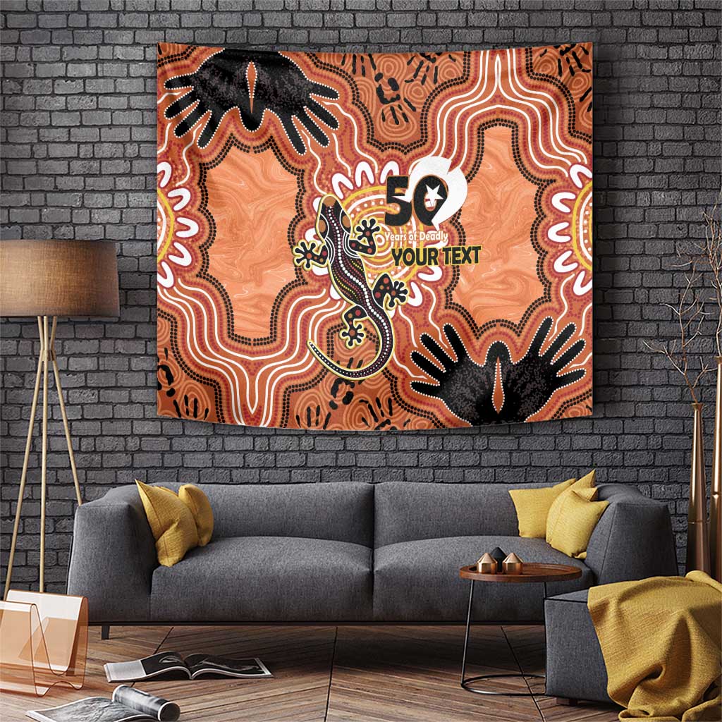 Personalised Australia Lizard NAIDOC Week 2026 Tapestry 50 Years of Deadly Aboriginal Art