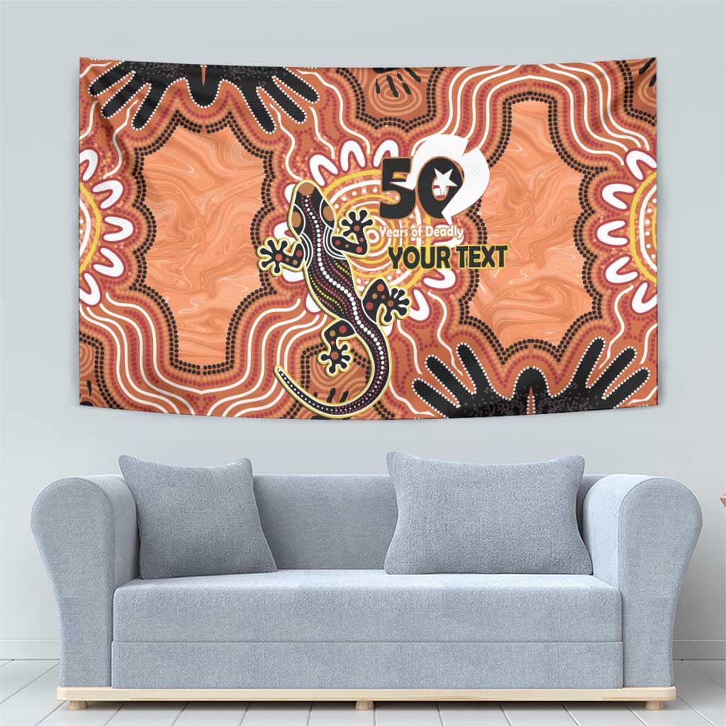 Personalised Australia Lizard NAIDOC Week 2026 Tapestry 50 Years of Deadly Aboriginal Art