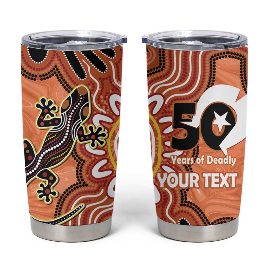 Personalised Australia Lizard NAIDOC Week 2026 Tumbler Cup 50 Years of Deadly Aboriginal Art