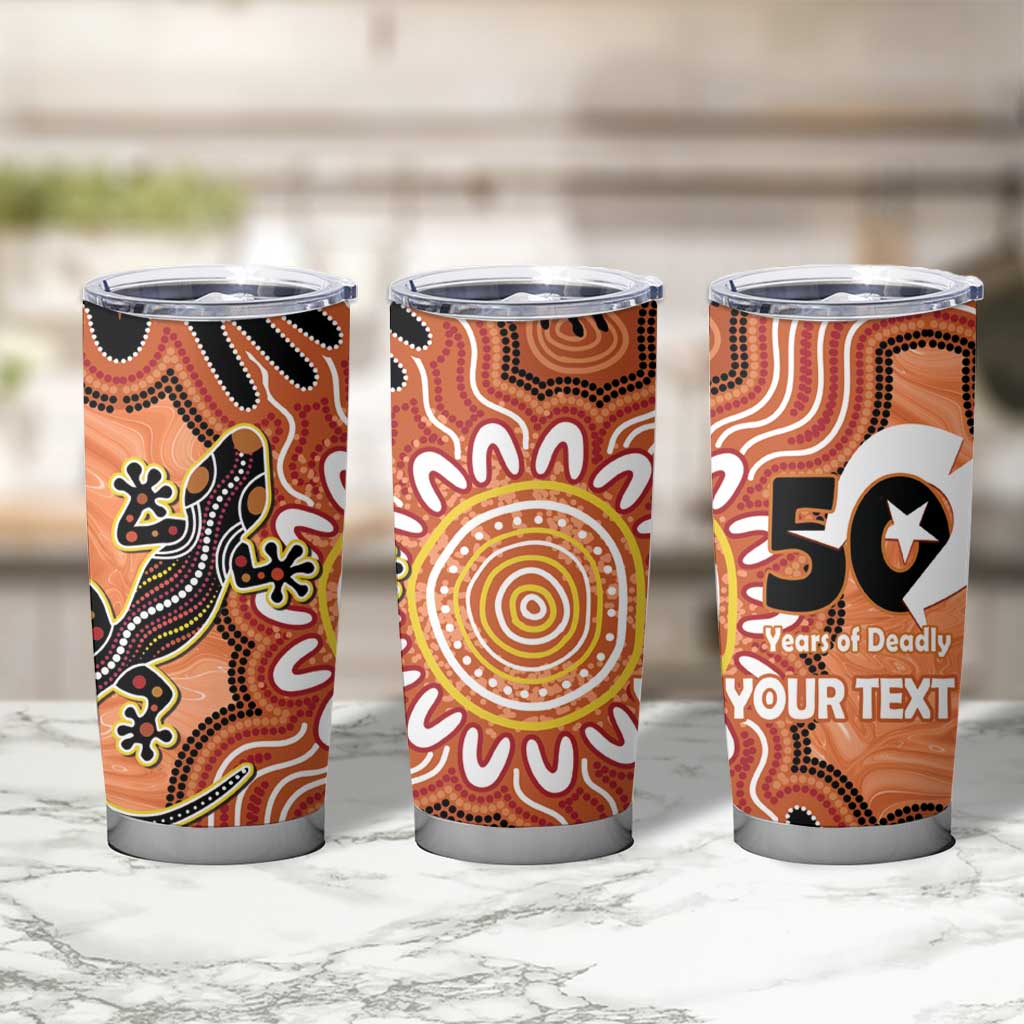 Personalised Australia Lizard NAIDOC Week 2026 Tumbler Cup 50 Years of Deadly Aboriginal Art
