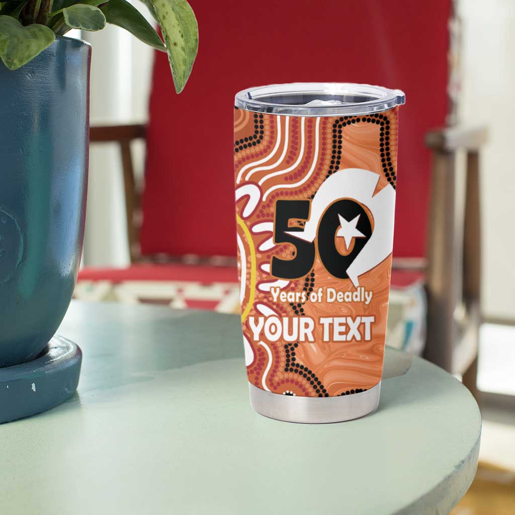 Personalised Australia Lizard NAIDOC Week 2026 Tumbler Cup 50 Years of Deadly Aboriginal Art