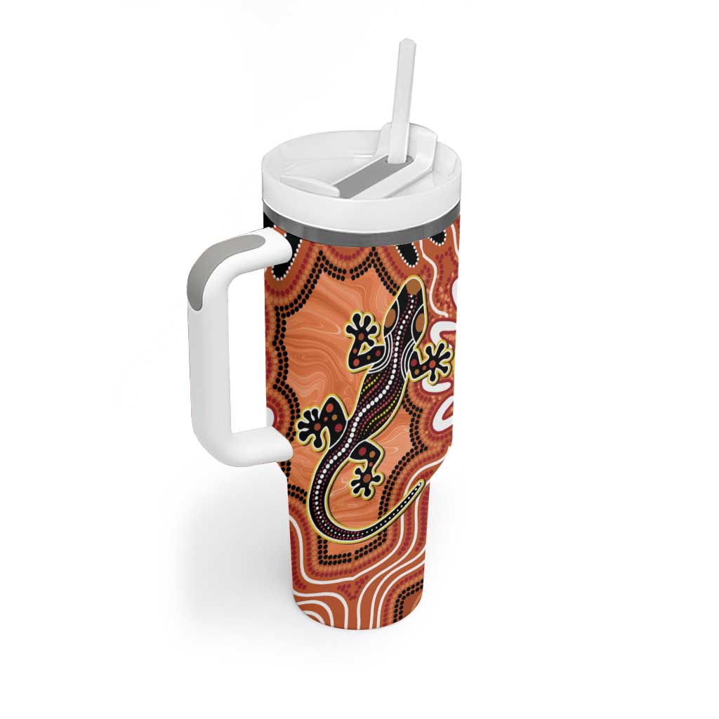 Personalised Australia Lizard NAIDOC Week 2026 Tumbler With Handle 50 Years of Deadly Aboriginal Art