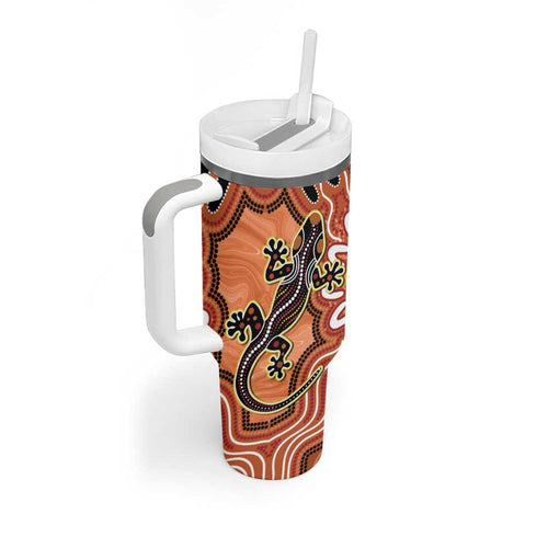Personalised Australia Lizard NAIDOC Week 2026 Tumbler With Handle 50 Years of Deadly Aboriginal Art