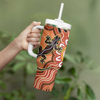 Personalised Australia Lizard NAIDOC Week 2026 Tumbler With Handle 50 Years of Deadly Aboriginal Art