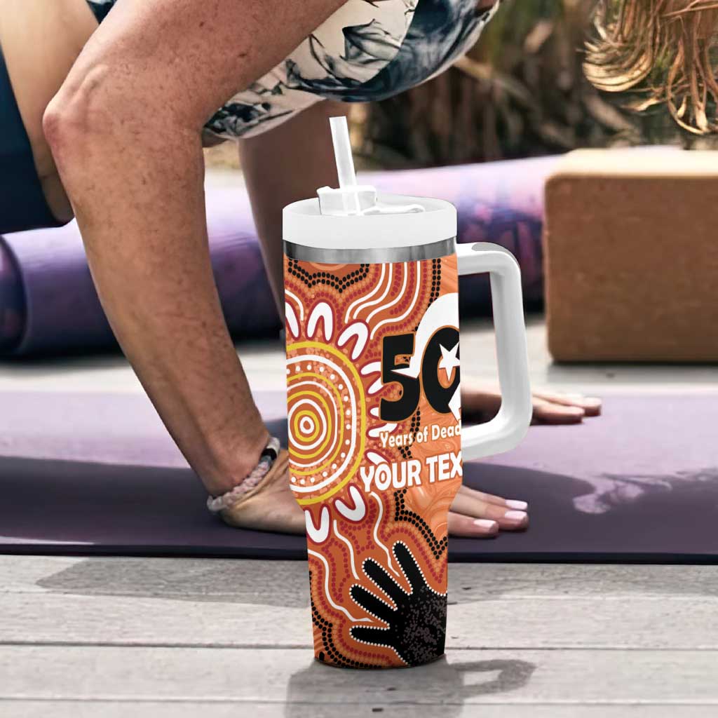 Personalised Australia Lizard NAIDOC Week 2026 Tumbler With Handle 50 Years of Deadly Aboriginal Art