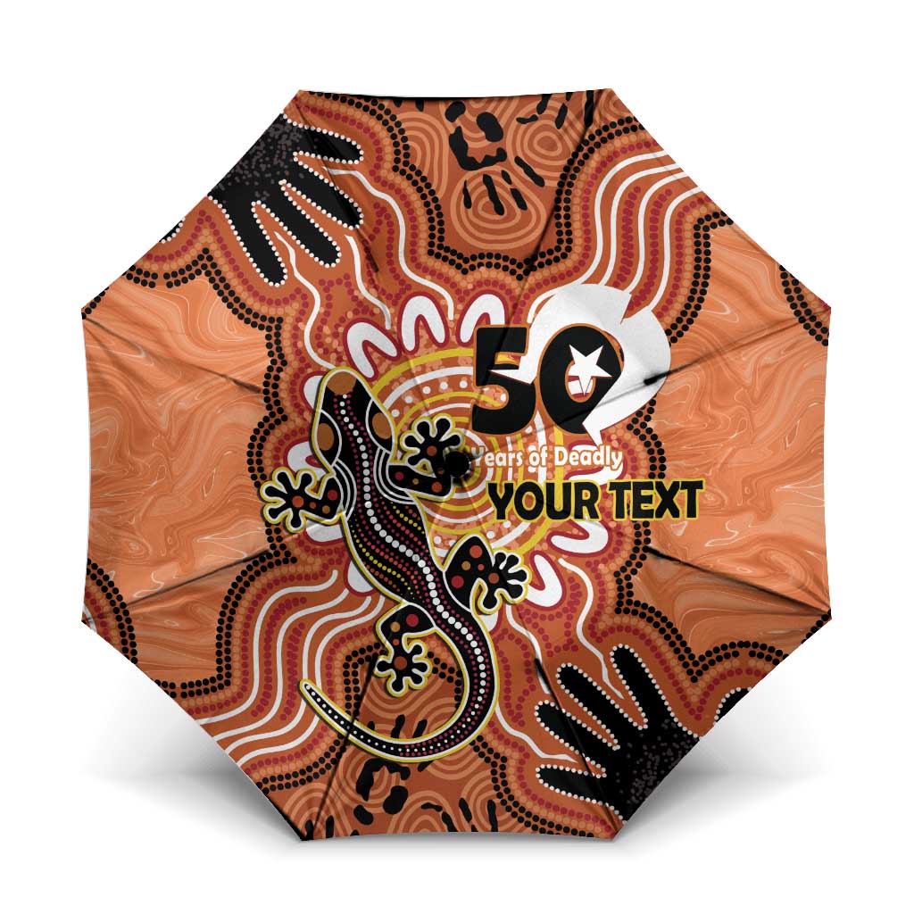 Personalised Australia Lizard NAIDOC Week 2026 Umbrella 50 Years of Deadly Aboriginal Art