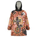 Personalised Australia Lizard NAIDOC Week 2026 Wearable Blanket Hoodie 50 Years of Deadly Aboriginal Art
