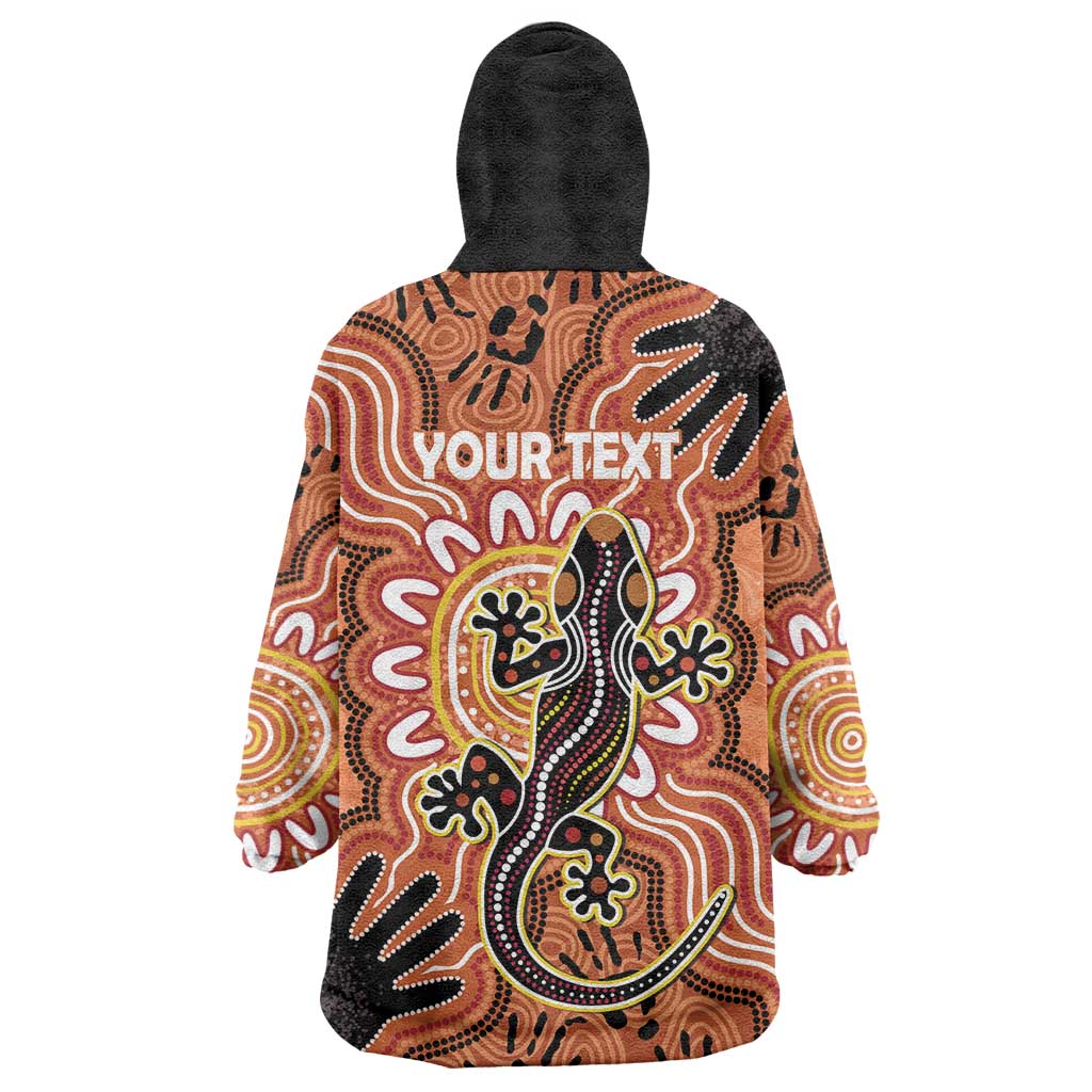 Personalised Australia Lizard NAIDOC Week 2026 Wearable Blanket Hoodie 50 Years of Deadly Aboriginal Art