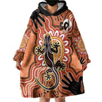 Personalised Australia Lizard NAIDOC Week 2026 Wearable Blanket Hoodie 50 Years of Deadly Aboriginal Art