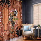 Personalised Australia Lizard NAIDOC Week 2026 Window Curtain 50 Years of Deadly Aboriginal Art