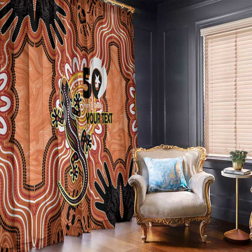 Personalised Australia Lizard NAIDOC Week 2026 Window Curtain 50 Years of Deadly Aboriginal Art