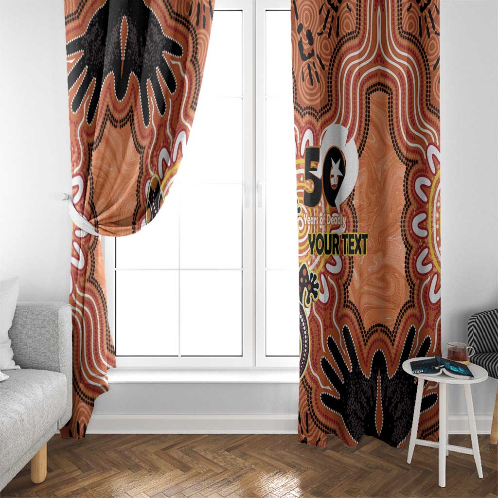 Personalised Australia Lizard NAIDOC Week 2026 Window Curtain 50 Years of Deadly Aboriginal Art