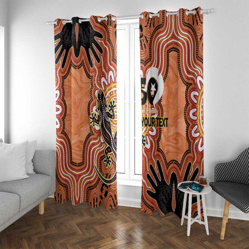 Personalised Australia Lizard NAIDOC Week 2026 Window Curtain 50 Years of Deadly Aboriginal Art