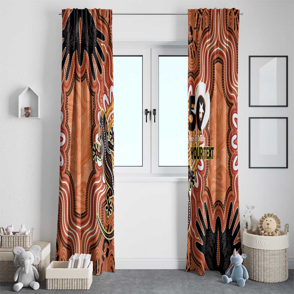Personalised Australia Lizard NAIDOC Week 2026 Window Curtain 50 Years of Deadly Aboriginal Art