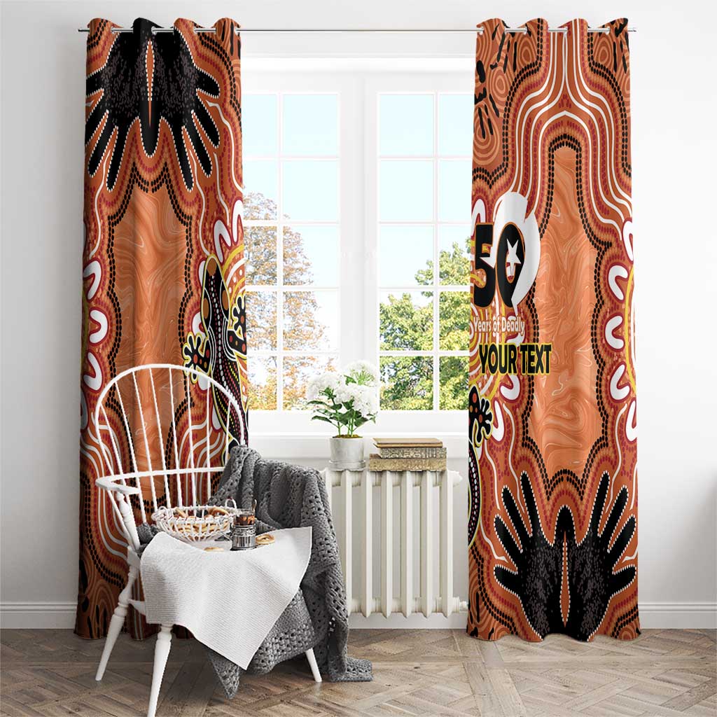 Personalised Australia Lizard NAIDOC Week 2026 Window Curtain 50 Years of Deadly Aboriginal Art